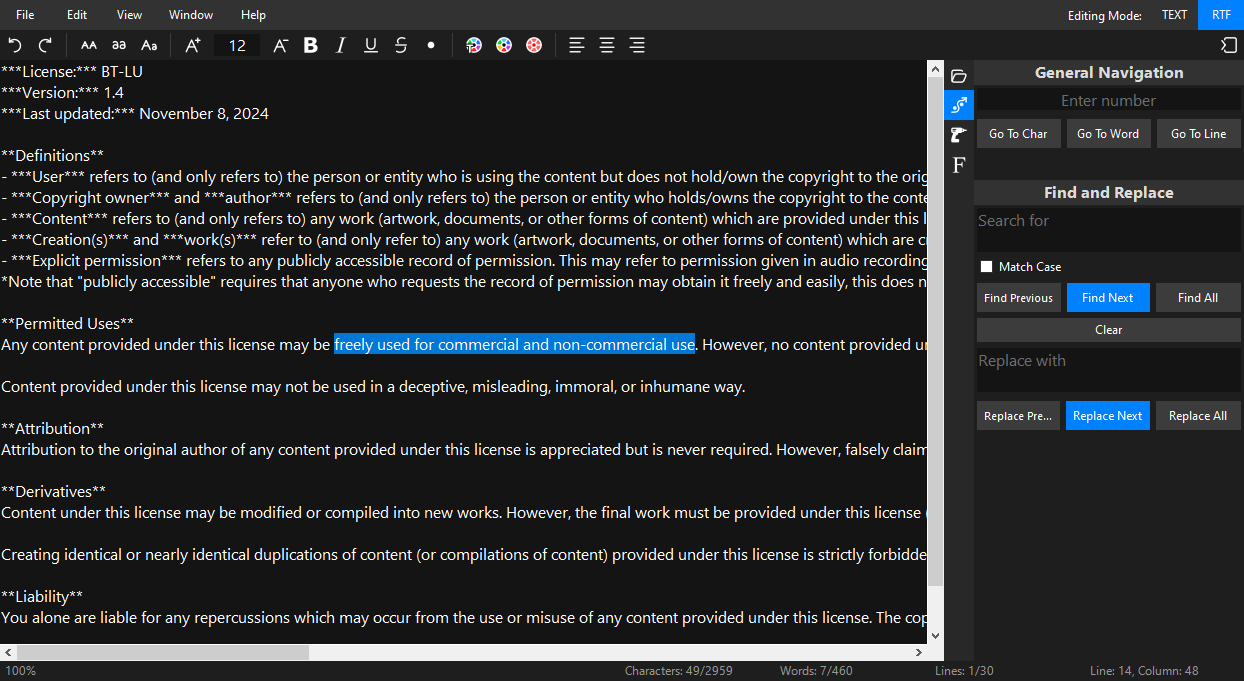 Tekstra GUI Screenshot