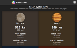 Solar System LIVE - BlenderTimer