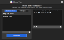 Morse Code Translator - BlenderTimer Web Tool