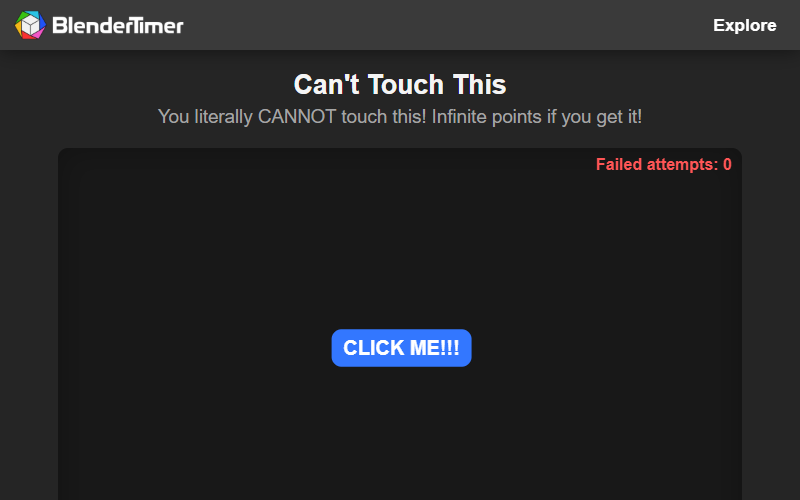 Can't Touch This - BlenderTimer Activities