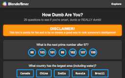 How Dumb Are You? - BlenderTimer Activities