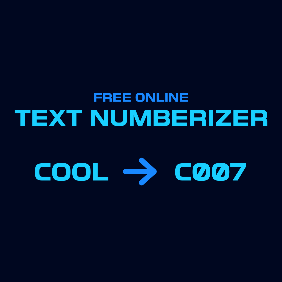Text Numberizer - BlenderTimer Web Tools