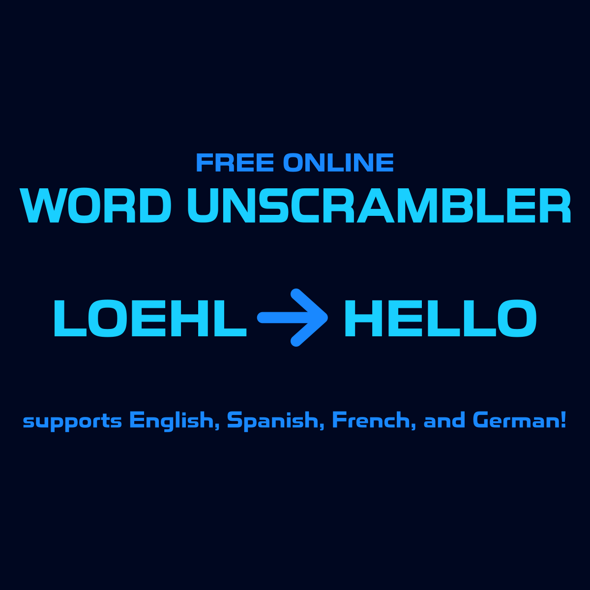 Word Unscrambler - BlenderTimer Web Tools