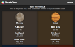 Solar System LIVE - BlenderTimer
