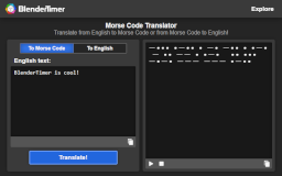 Morse Code Translator - BlenderTimer Web Tool
