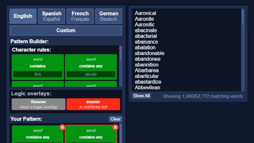 Pattern-Based Word Finder - BlenderTimer Web Tool