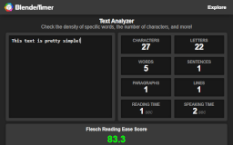 Text Analyzer - BlenderTimer Web Tool