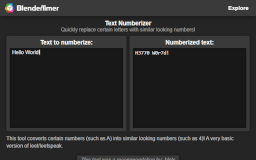 Text Numberizer - BlenderTimer Web Tool